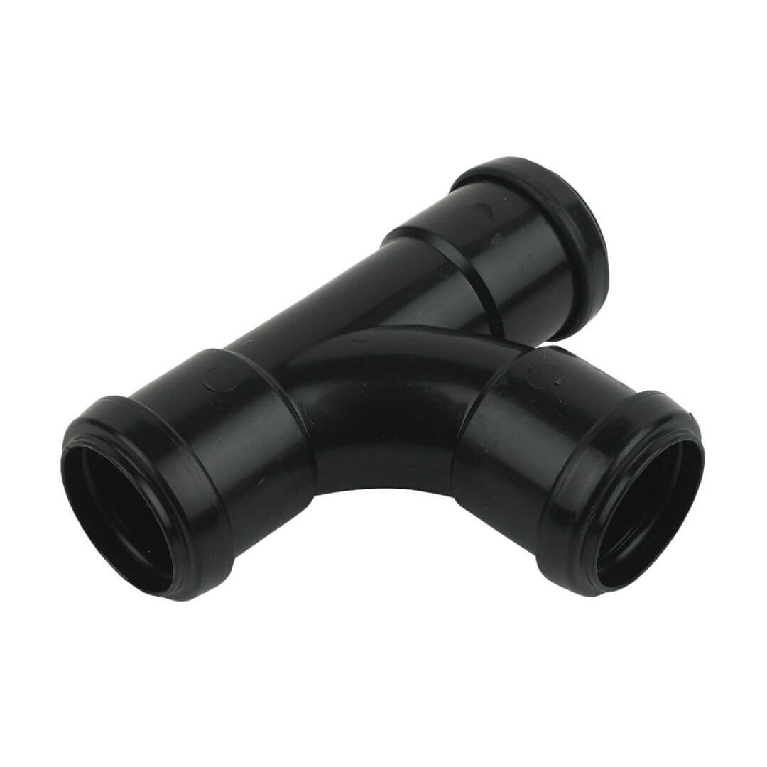40MM WASTE - 1_" 87.5 � SWEPT TEE PUSH FIT BLACK