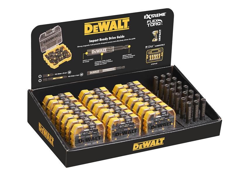 DeWalt Power Tools DT70589T FLEXTORQ Pozi Bits + Mag Bit Holders Display