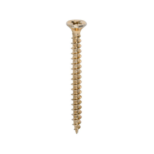 TIMCO Solo Woodscrew PZ2 CSK ZYP 4.5 x 50 Gold Pack 200
