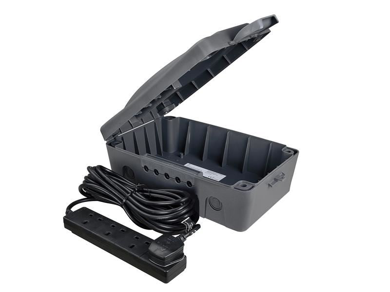 Masterplug WBXBFG10B-MP Weatherproof Box with 10m 240V 4-Way Bar