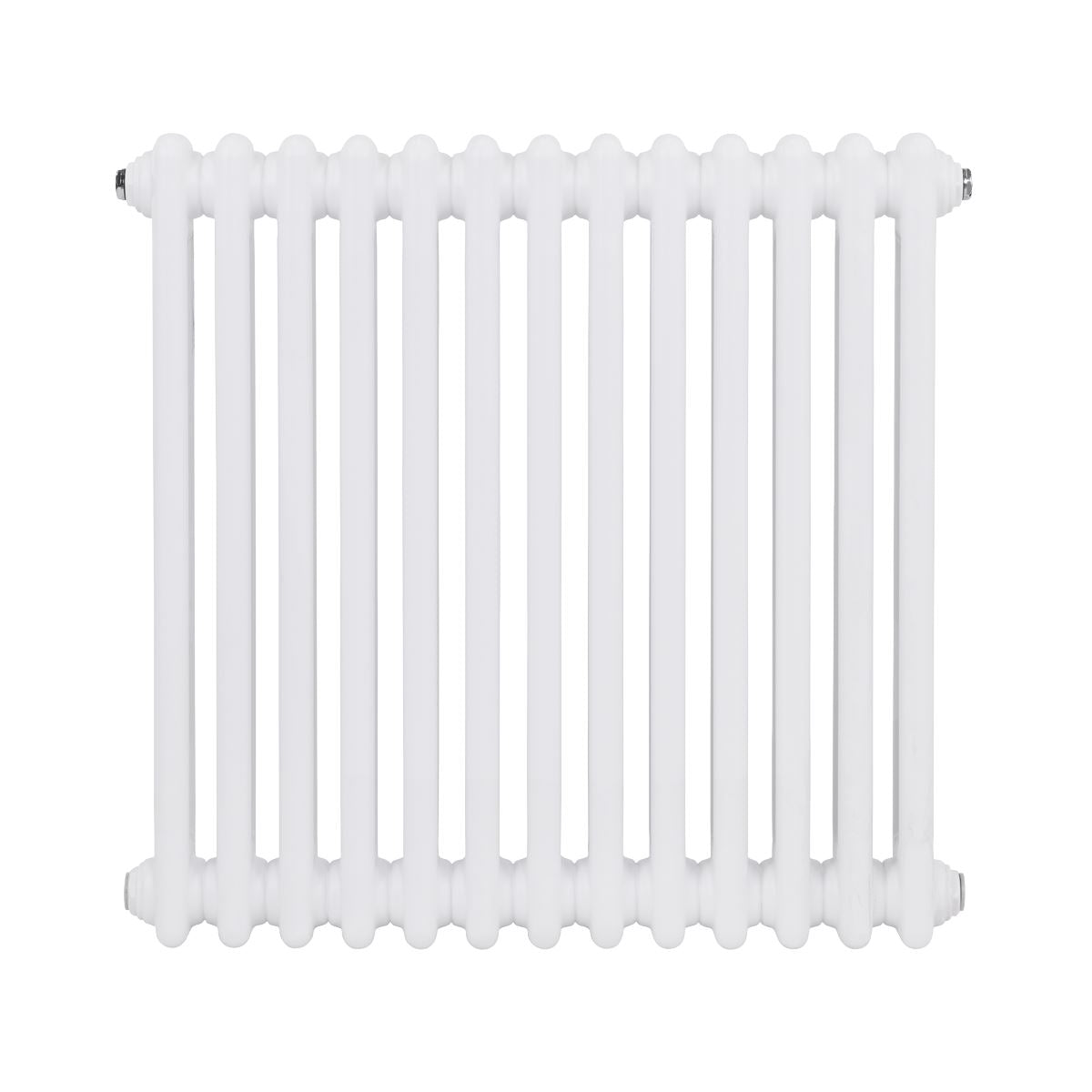 Baridi DH367 Horizontal Traditional 2 Column Radiator 600 x 607mm - White | Steel | Horizontal traditional two column radiator delivers a BTU output