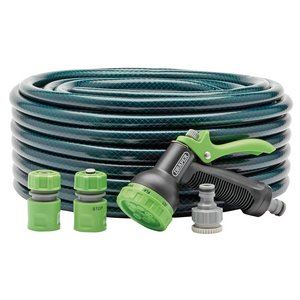Draper 30M GREEN HOSE C/W STARTER KIT 56447 Garden Hose Kit (30m)
