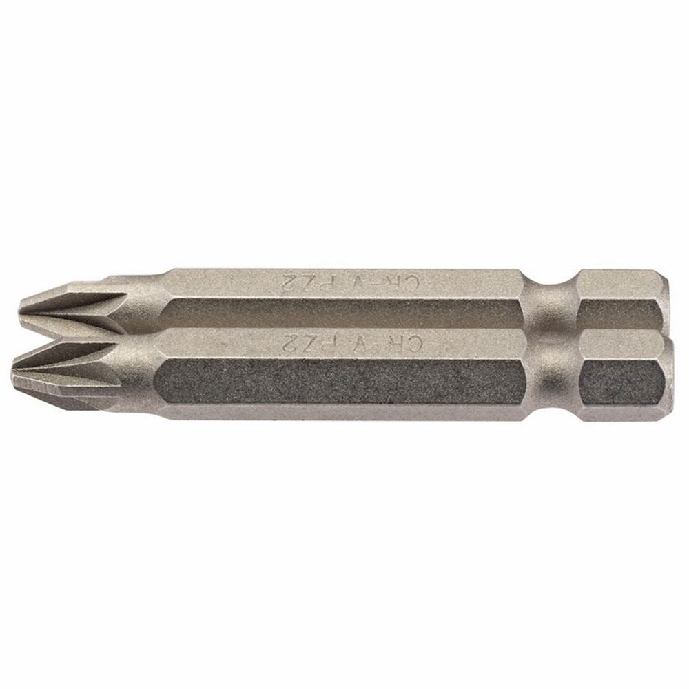 Draper 2PC 50MM NO2 PZ.S/D BIT 64228 1/4" Hex. PZ TYPE E Shank Insert Bits
