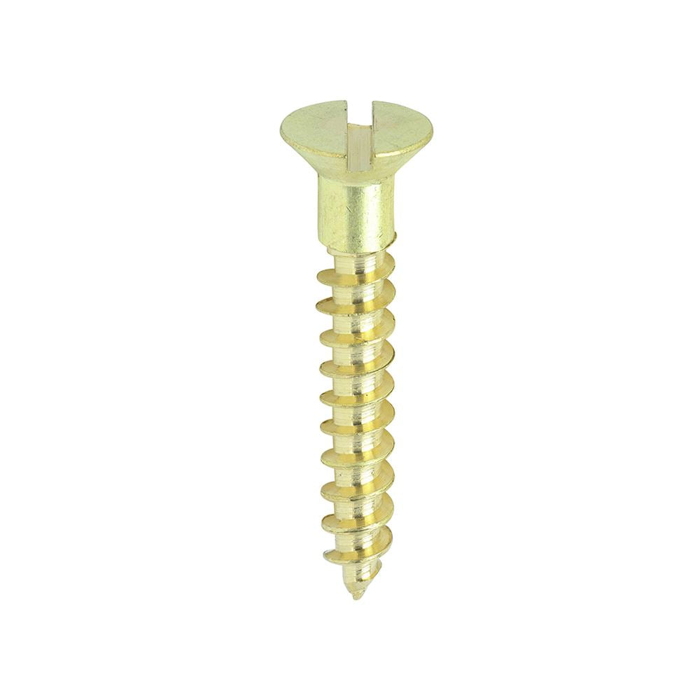 TIMCO Brass Timber Screw SLOT CSK 7 x 1 Pack 200