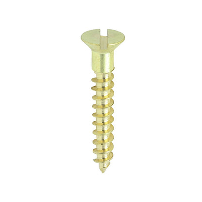 TIMCO Brass Timber Screw SLOT CSK 7 x 1 Pack 200
