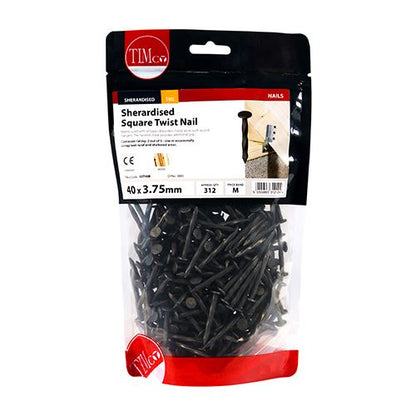 TIMCO Square Twist Nail- Sherardised 40 x 3.75 Pack 1