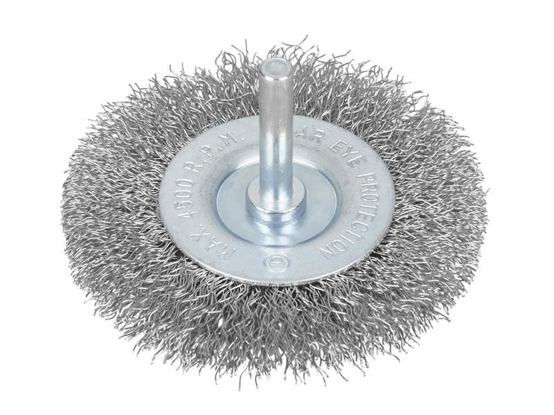 B/S Flat Steel Wire Wheel Brush 75mm x 6mm Arbor