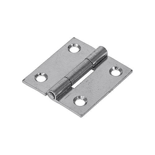 TIMCO Butt Hinge Fixed Pin Zinc 38 x 34 Silver Pack 2