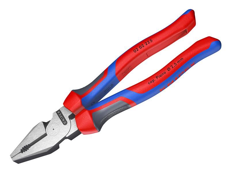 Knipex 02 02 225 SB High Leverage Combination Pliers Multi-Component Grip 225mm (9in)