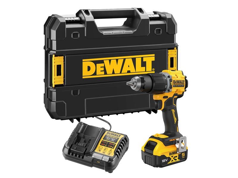 DeWalt Power Tools DCD799P1T XR Brushless Combi Drill 18V 1 x 5.0Ah Li-ion