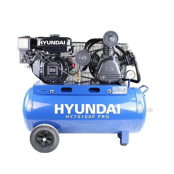 Hyundai HY70100P Petrol Air Compressor 7hp 10.7CFM 145psi 90 Litre Workshop Compressor Garage Air Compressor Workshop Garage Pneumatic Tools