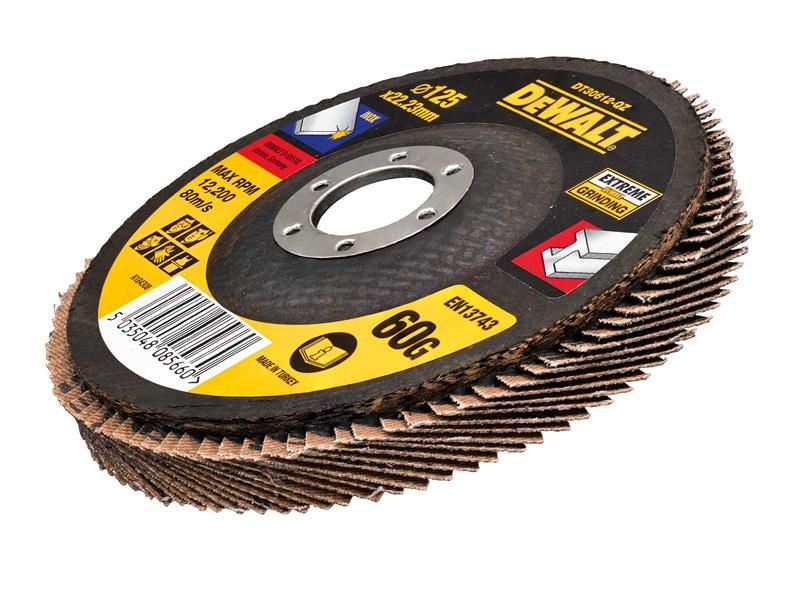 DeWalt DT30622 Extreme Metal Flap Disc 125 x 22.2mm x 80G