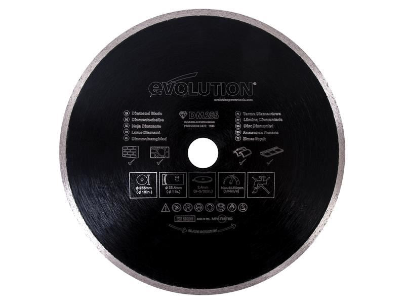 EVL RAGE  Diamond Blade, Continuous Rim 255 x 25.4mm