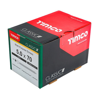 TIMCO Classic Screw PZ2 CSK ZYP 5.0 x 70 Gold Pack 200