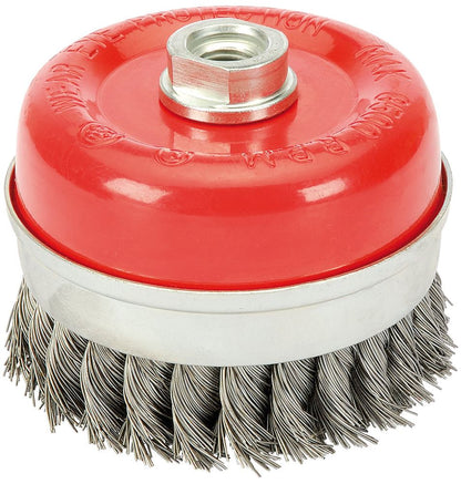 Draper 100MM TWIST KNOT CUP BRUSH M14 41450 41450 Steel Twist-Knot Wire Cup Brushes, M14