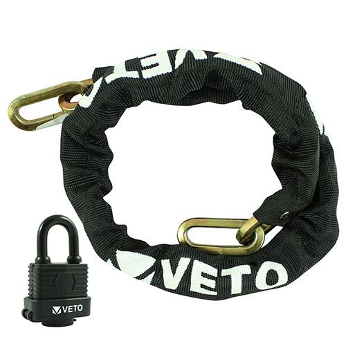 TIMCO Security Chain & W/P Padlock 8mm x 1m Pack 2