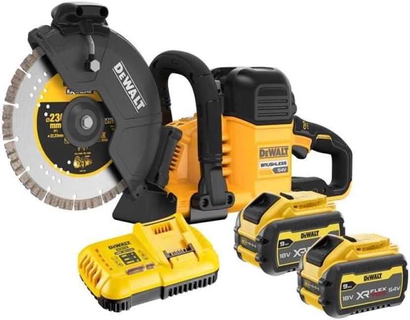 DEWALT 54V XR FlexVolt 230mm Cut Off Saw Brushless 2x9Ah DCS691X2
