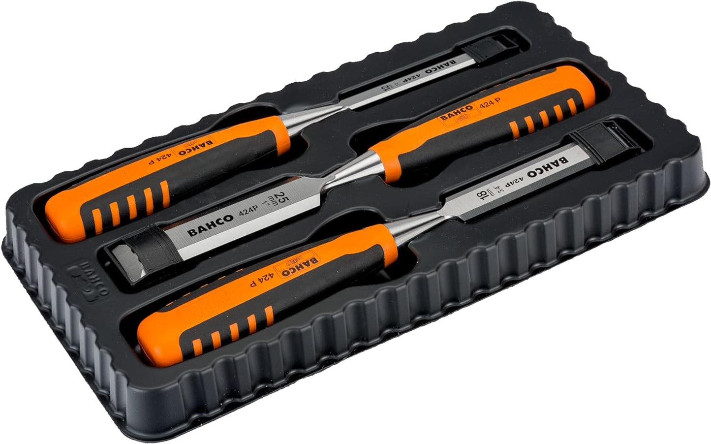 Bahco 424P-S3-EUR 424-P Bevel Edge Chisel Set, 3 Piece