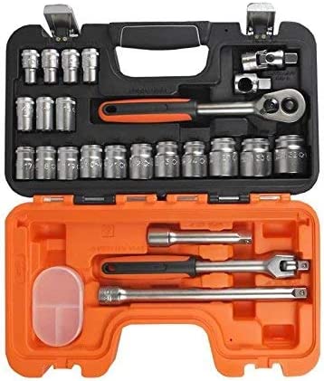 Bahco S240 24 Piece Socket Set Metric 1/2in Drive Square Drive