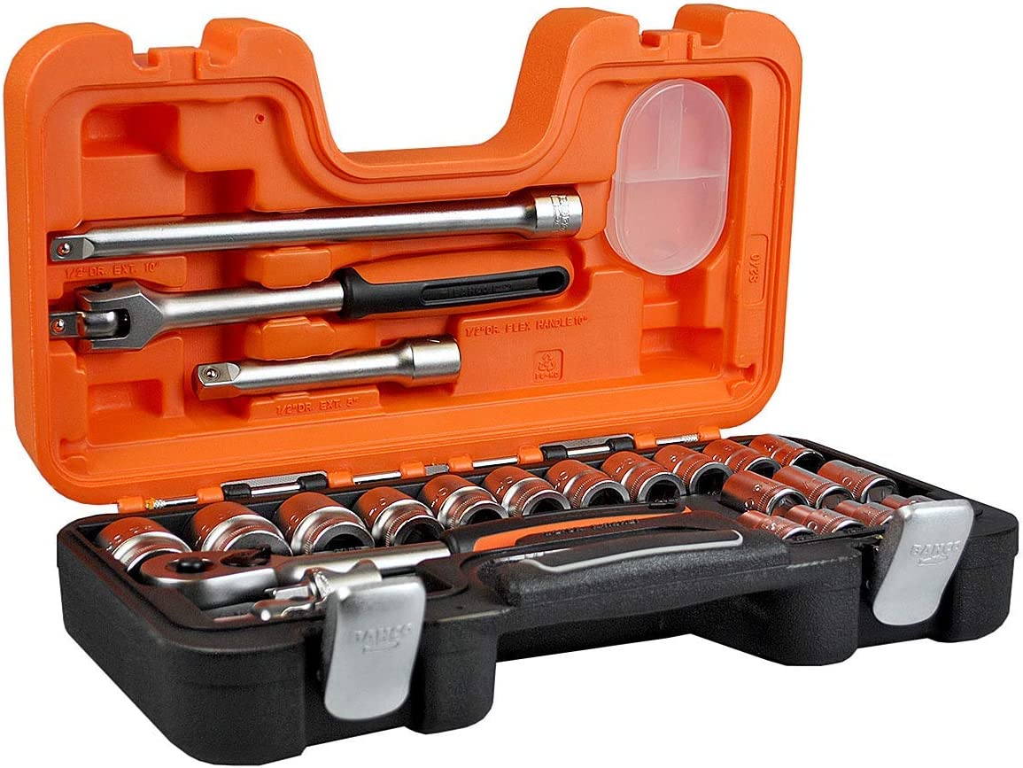 Bahco S240 24 Piece Socket Set Metric 1/2in Drive Square Drive