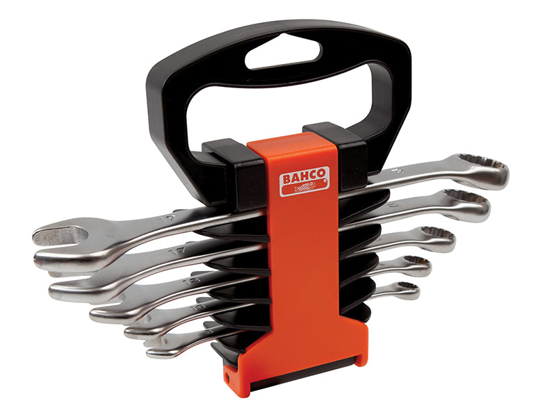 Bahco 111M/SH5 Chrome Polished Combination Spanner Set, 5 Piece