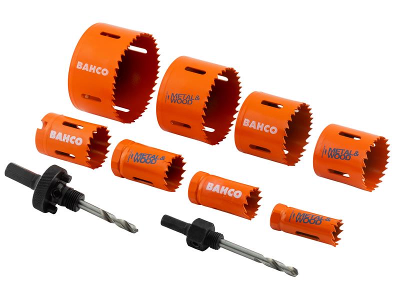 Bahco 3834-PROMO-82 Electrician's Bi-Metal Holesaw Set, 10 Piece