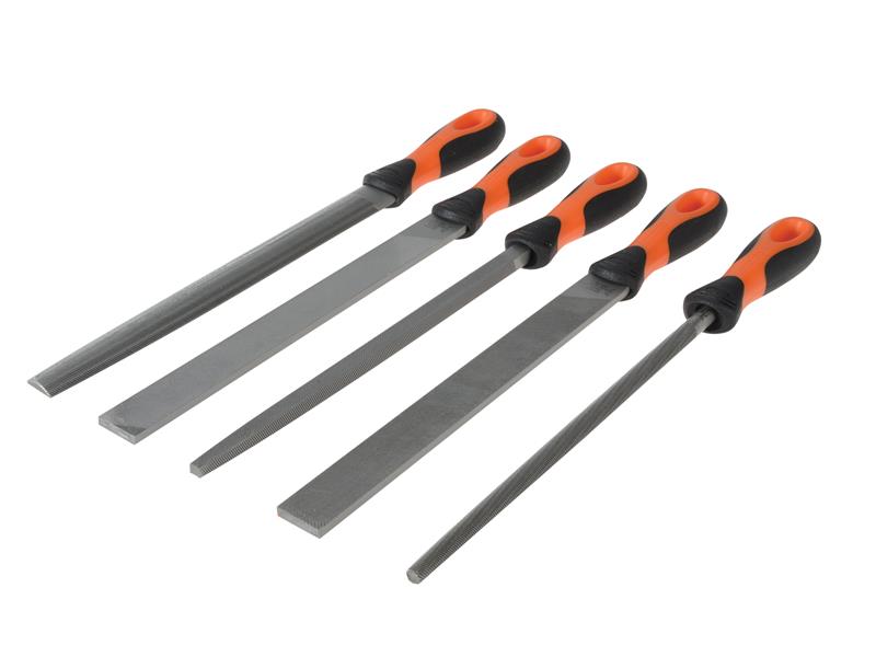 Bahco 1-478-10-1-2 250mm (10in) Engineering Mixed Cut File Set, 5 Piece