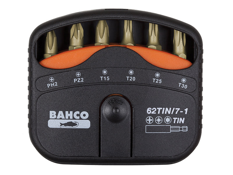 Bahco 62TIN/7-1 62TIN/7-1 TiN Bit Set, 7 Piece