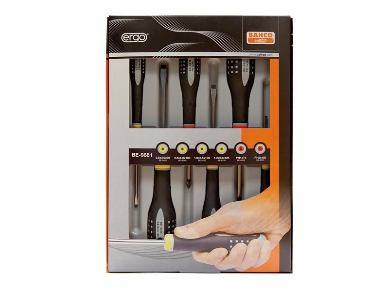 Bahco BE-9881 BE-9881 ERGO™ Screwdriver Set, 6 Piece