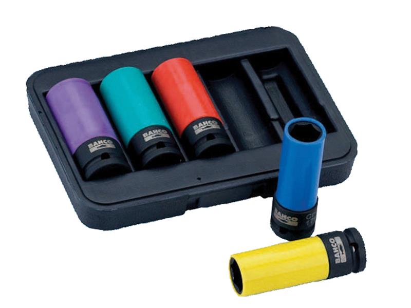 Bahco BWSS12P5 BWSS12P5 1/2in Drive Impact Wheel Socket Set of 5