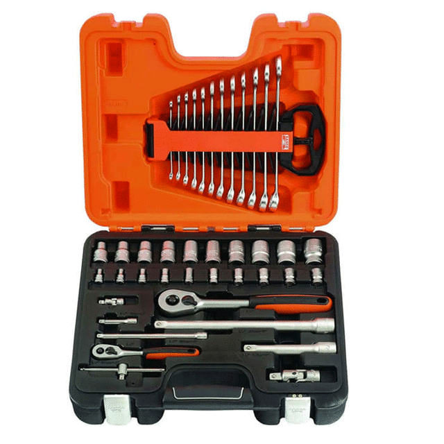 Bahco S410 Socket & Spanner Set Metric 1/4in & 1/2in Drive 41pcs