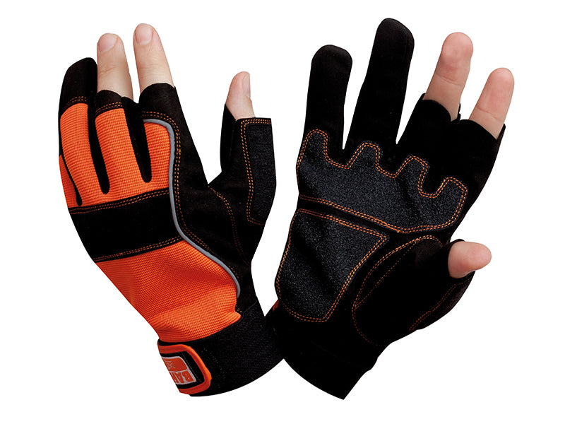 Bahco GL012-10 Carpenter's Fingerless Gloves - L (Size 10)