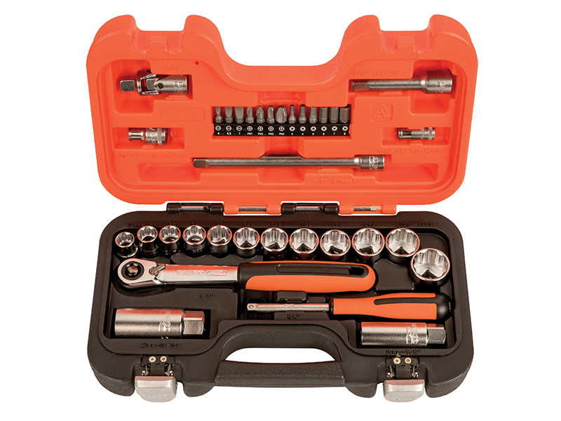 Bahco SL34 SL34 3/8in Drive Socket & Mech Set of 34 Metric