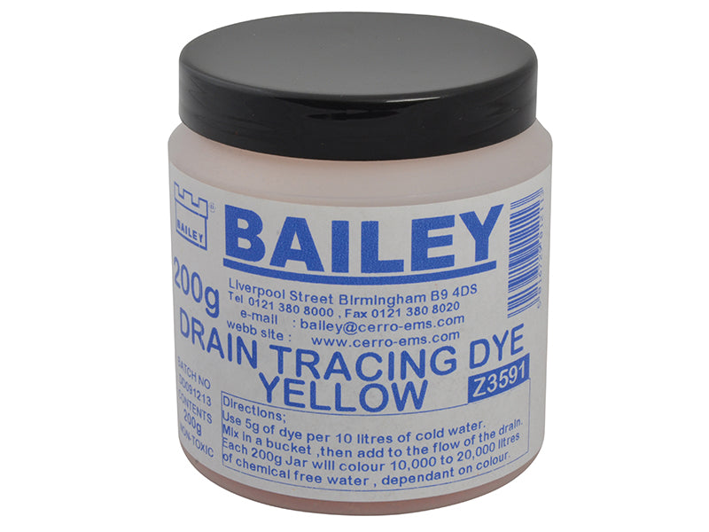 Bailey 3591 3591 Drain Tracing Dye - Yellow