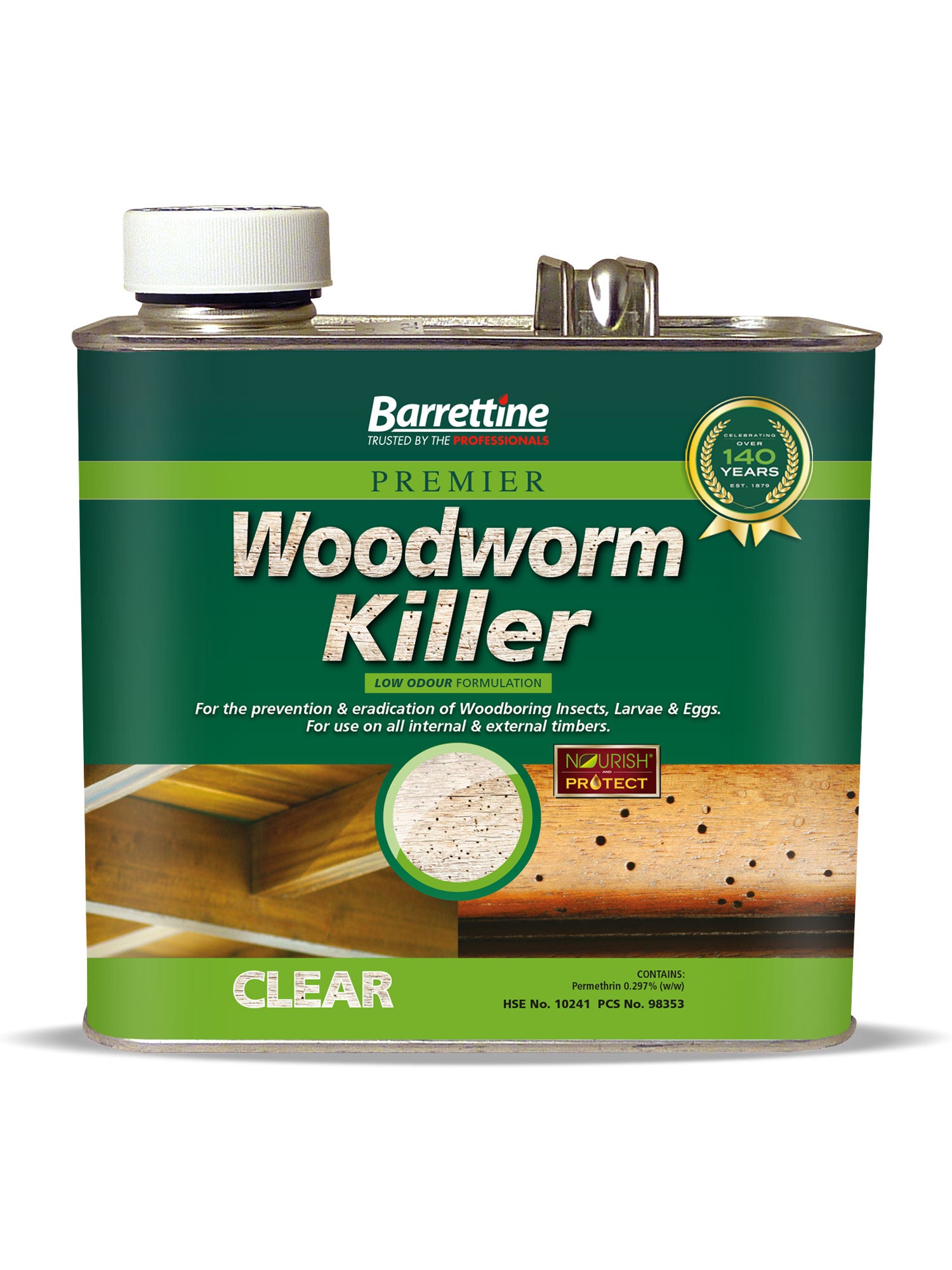 2.5L Woodworm WOOD WORM Killer Solvent Preserver fast acting treatment