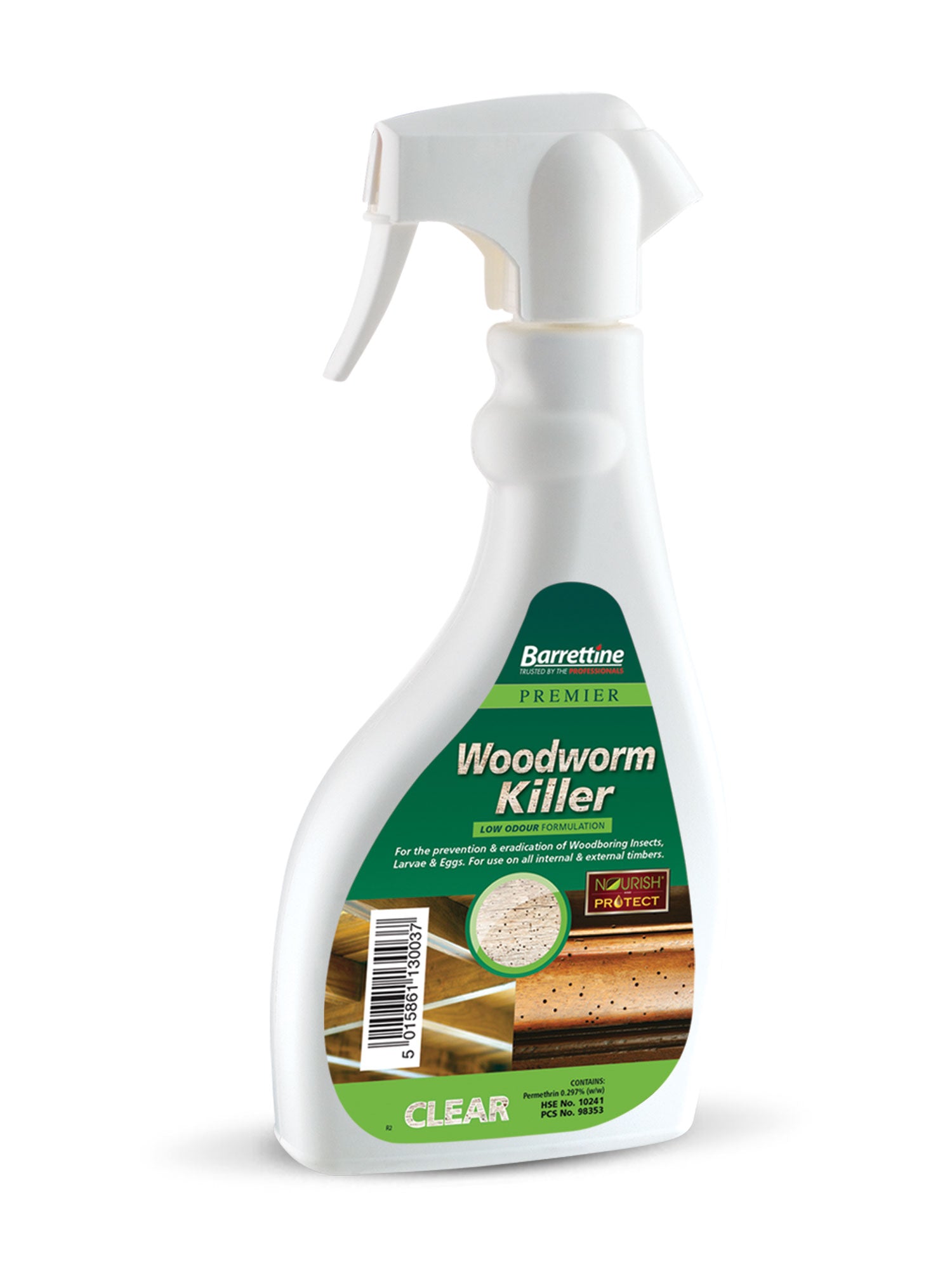 500ml Trigger Spray Woodworm WOOD WORM Killer Solvent Preserver fast acting treatment