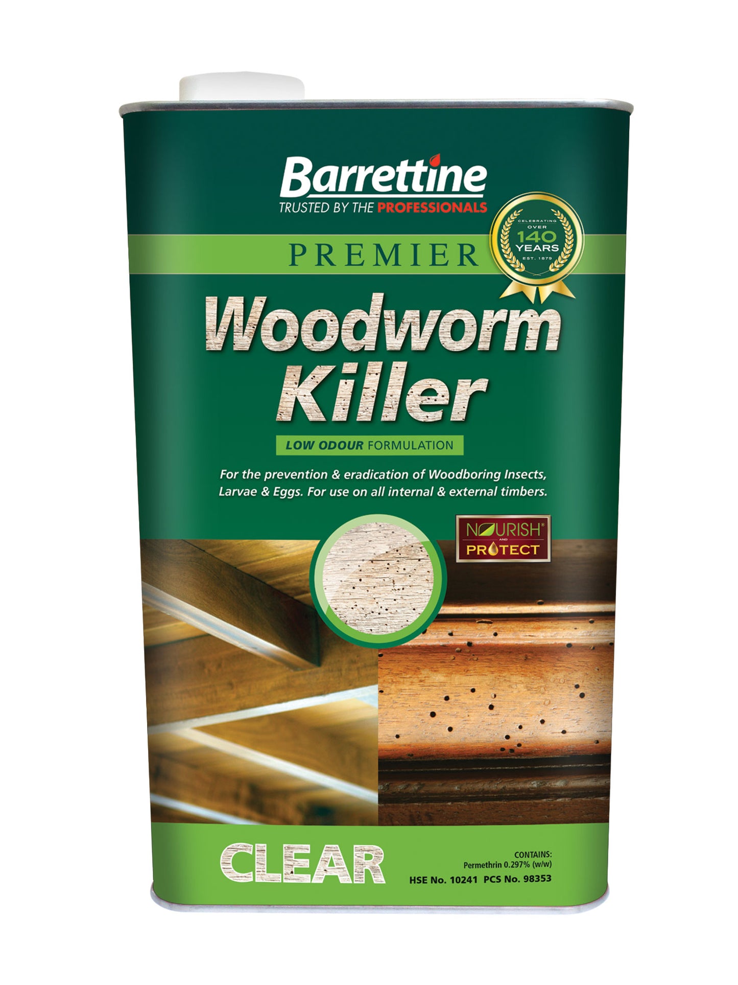 5L Woodworm WOOD WORM Killer Solvent Preserver fast acting treatment