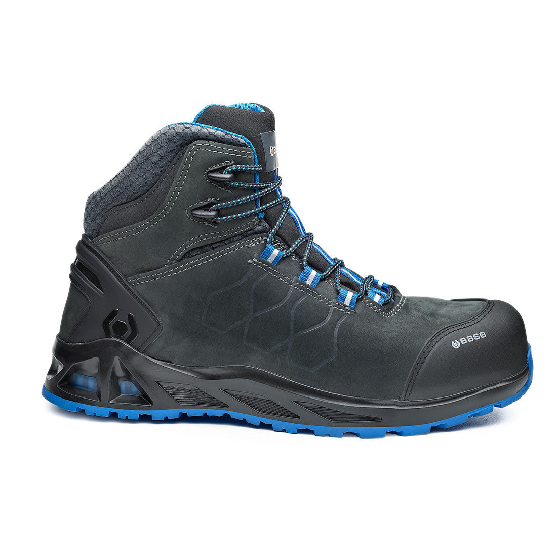 BASE B1001 Safety Boot Shoe Sz13 Grey/Blue K-Road Top