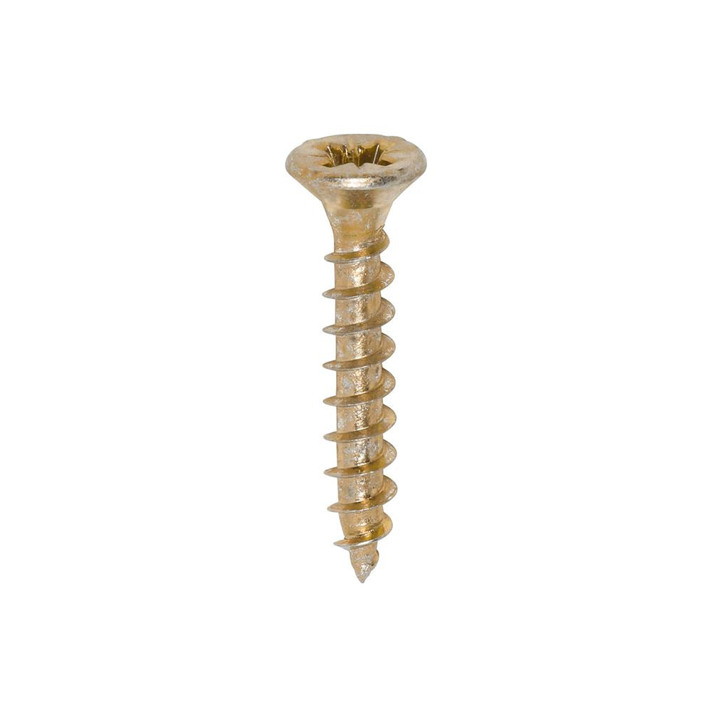 TIMCO Solo Woodscrew PZ2 CSK ZYP 4.0 x 25 Gold Pack 200