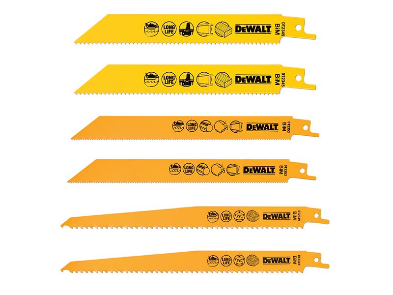 DeWalt DT2444-QZ DT2444 Reciprocating Saw Blade Set, 6 Piece