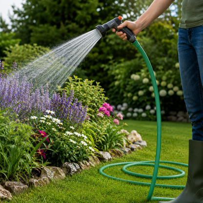 Ambassador Reinforced Garden Hose Pipe Flexible Anti Kink Watering Hose Green Available in 15m 30m and 50m Lengths