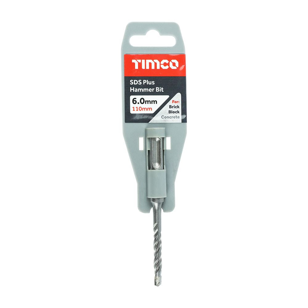 TIMCO SDS Plus Hammer Bit 6.0 x 110 Pack 1