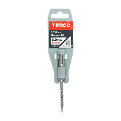 TIMCO SDS Plus Hammer Bit 6.0 x 110 Pack 1