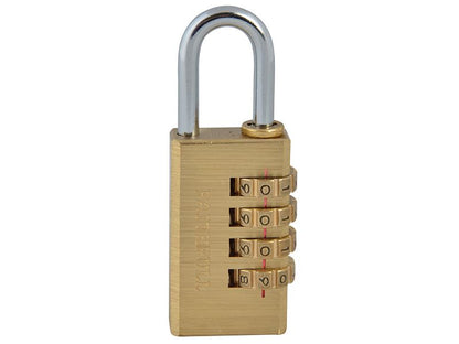 Faithfull FAIPLB28COM Brass Combination Padlock 28mm |