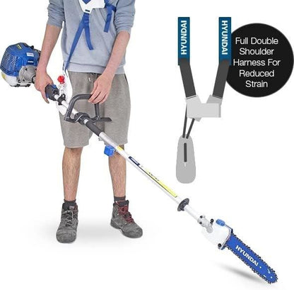 Hyundai HYPS5200X Petrol Pole Saw 52cc Long Reach Pruner Pole Pruner Long Reach Chainsaw