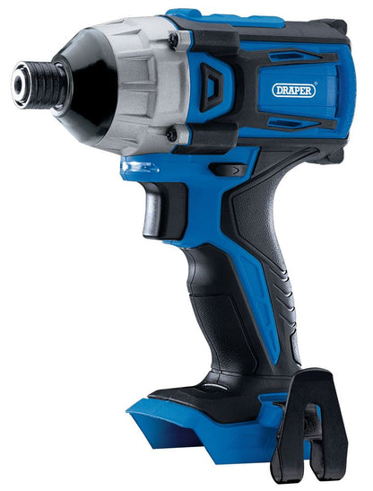 Draper D20 B'LESS IMPACT DRIVER(BARE) 55375 55375 D20 20V Brushless Impact Driver, 1/4" Hex., 180Nm (Sold Bare)