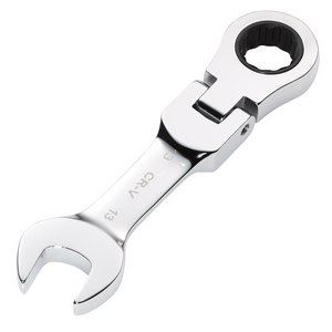 27969 Draper HI-TORQ Metric Stubby Flexible Head Ratchet Combination Spanner, 13mm Spanner/Wrench Ratchet Spanners 108mm Professional Trade DIY Wor
