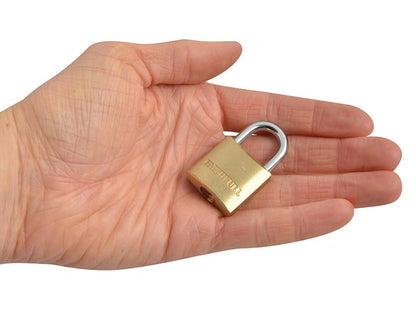 Faithfull FAIPLB25 Brass Padlock 25mm 3 Keys |