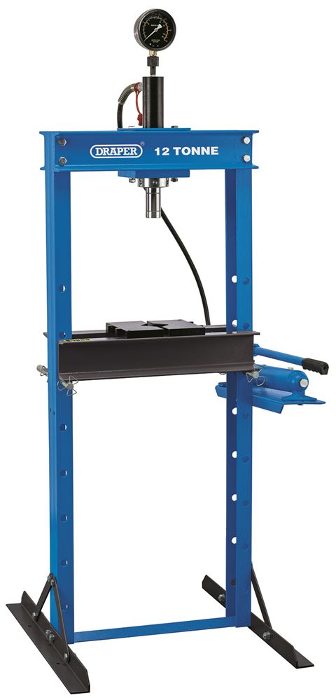 70539 Draper Floor Press, 12 Tonne HFP/12 Hydraulic Floor Presses Professional Trade DIY Workshop Garage Use