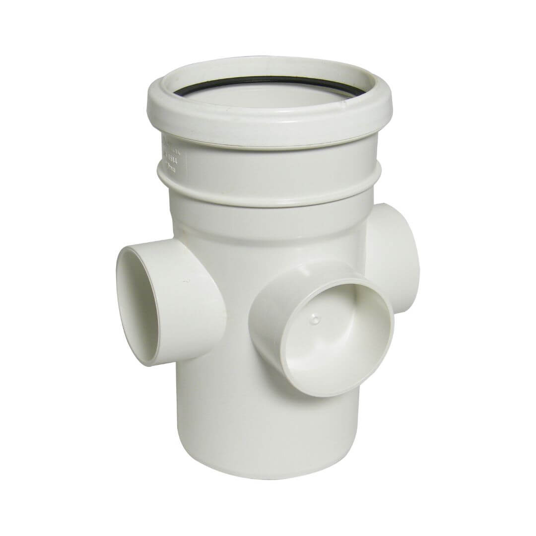 FLOPLAST RING-SEAL BOSS PIPE (SOCKET/SPGT);4" SOIL 110 W